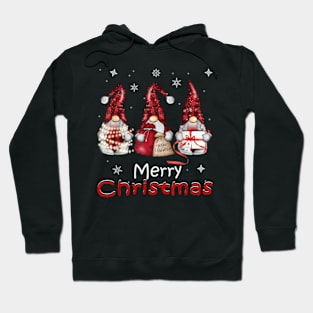 Gnome Family Christmas for Women Men - Buffalo Plaid Hoodie